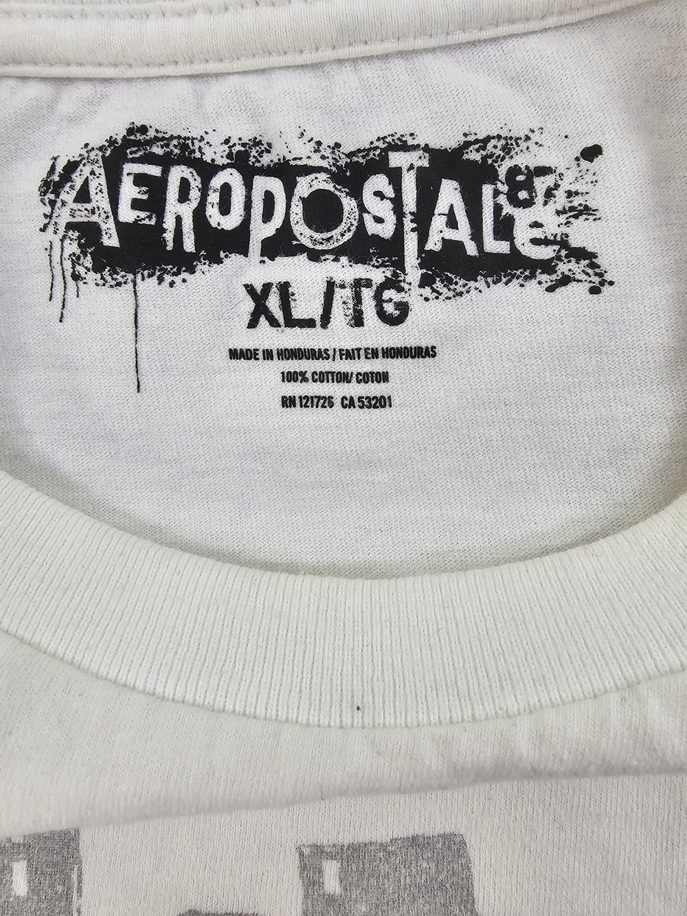 Vintage Aeropostale Single Stitch MTV Mens White Retro Hip Hop Logo City 90s Y2K - Picture 8 of 11